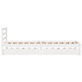Bed Frame without Mattress White 100x200 cm Solid Wood Pine 3301537