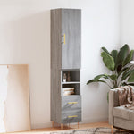 Highboard Grey Sonoma 34.5x34x180 cm Engineered Wood 3198911