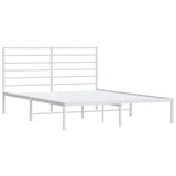 Metal Bed Frame without Mattress with Headboard White 160x200cm 352371