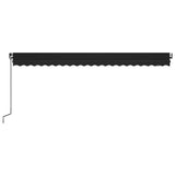 Manual Retractable Awning with LED 500x350 cm Anthracite 3069224