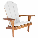 Garden Adirondack Chair Natural Solid Teak Wood 42041356
