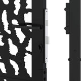 Garden Gate Black 100x125 cm Steel Trace Design 4100980