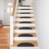 Self-adhesive Stair Mats 15 pcs Anthracite 56 x 17 x 3 cm 42011438