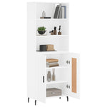 Highboard White 69.5x34x180 cm Engineered Wood 3189973