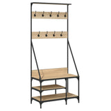 Clothes Rack with Shoe Storage Sonoma Oak 80x40x184 cm 837863
