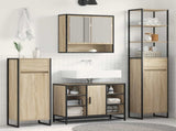 Bathroom Cabinet Sonoma 40 x 30 x 180 cm Engineered Wood 886493