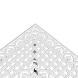 Garden Table White 80x80x75 cm Cast Aluminium 4002813