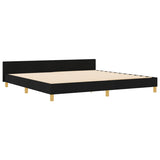 ZNTS Bed Frame Black 200x200 cm Fabric 3344755