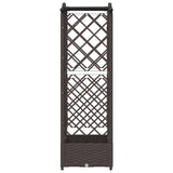 Raised Bed with Trellis and Roof Brown 124 x 40 x 125 cm PP 42032503