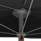 Garden Half Parasol with Pole 180x90 cm Anthracite 315561