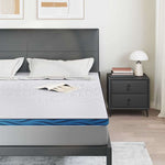 Mattress Pads White and blue 200 x 200 cm Gel Memory Foam 4106263