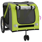 Pet Bike Trailer Green and Grey Oxford Fabric and Iron 93906