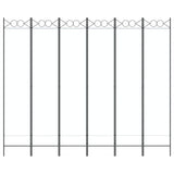 6-Panel Room Divider White 240x200 cm Fabric 350158