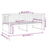 Day Bed without Mattress 100x200 cm Solid Wood Pine 820886