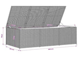 Garden Storage Box Mix Beige 984L Poly Rattan 365335