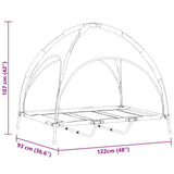 Dog Bed Folding Manual Black 122 x 93 x 106.5 cm Steel 42008168