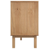 Sideboard OTTA Brown and White 114x43x73.5 cm Solid Wood Pine 351299