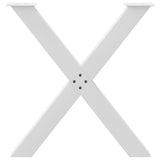Dining Table Legs X-Shaped 2 pcs White 80x cm Steel 4012981