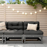 Garden Middle Sofas 2 pcs Grey Solid Wood Pine 825403