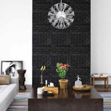 Wallpaper Set of 40 Black PE Foam 70 x 77 cm Wallpaper 150726