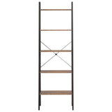 5-Tier Standing Shelf Dark Brown and Black 56x35x174 cm 336368