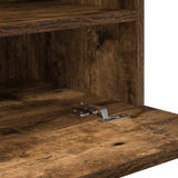 Wall Cabinets with LED Lights for TV 2 pcs Smoked Oak 40x30x60.5 cm 837087