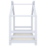 Kids Bed Frame White Solid Pine Wood 70x140 cm 289610