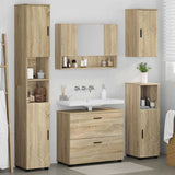 Bathroom Furniture Set with Drawer with Shelf 5 pcs Sonoma Oak 3393065