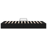 Storage Bed with Storage Black 100 x 190 cm Faux leather 3369968