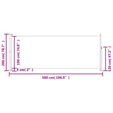 ZNTS Patio Retractable Side Awning 200x500 cm Cream 313418