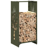 Firewood Rack Olive Green 40x30x80 cm Cold-rolled steel 864228
