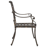 Garden Chair 2 pcs Bronze 56 x 55 x 92.5cm Aluminium 42002374