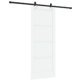 Sliding Door ORKDAL 83 x 211 cm Engineered Wood White and Black 3450211