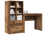 Desk with Drawer with Shelf with Storage 2 pcs Old Wood 3337311