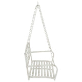 Swing Bench Steel 110.5 x 59 x 55 cm Antique White 42038694