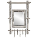 Luggage Rack with Coat Hangers Wall Mounted Aluminium 357834