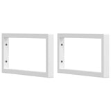 Basin Shelf Wall Mounted Steel and Solid Wood Oak 3302400