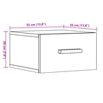 ZNTS Wall-mounted Bedside Cabinets 2 pcs Artisan Oak 35x35x20 cm 857066