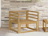 Outdoor Sofa Set Solid Acacia Wood White 3438958