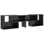 TV Cabinet High Gloss Grey 149x30x52 cm Engineered Wood 808367