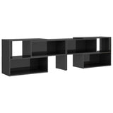 TV Cabinet High Gloss Grey 149x30x52 cm Engineered Wood 808367