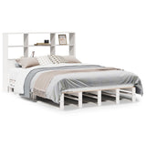 Bookcase Bed without Mattress White 120x200 cm Solid Wood 3323918