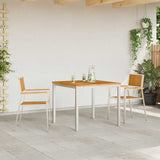 Garden Chair 2 pcs Solid Teak Wood and Stainless Steel 42006203
