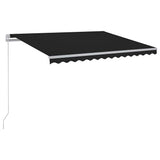 Manual Retractable Awning with LED 300x250 cm Anthracite 3068864