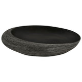 Countertop Basin Grey and Black Oval 59x40x14 cm Ceramic 155091