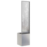 Garden Privacy Screen Floral Sliver 32 x 140 cm Stainless steel 876382