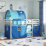 Bunk Bed without Mattress Blue 90x190 cm Single Solid Wood Pine 3284031