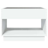 Coffee Table with Infinity LED White 70x50x50 cm 847658