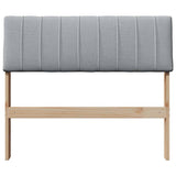 Upholstered Headboard Light Grey 90 cm Solid Pine Wood 879249