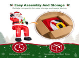 10.5FT Christmas Inflatable Sitting Santa Claus with 6 LED Lights, 210D Polyester, Drawstring 25606911